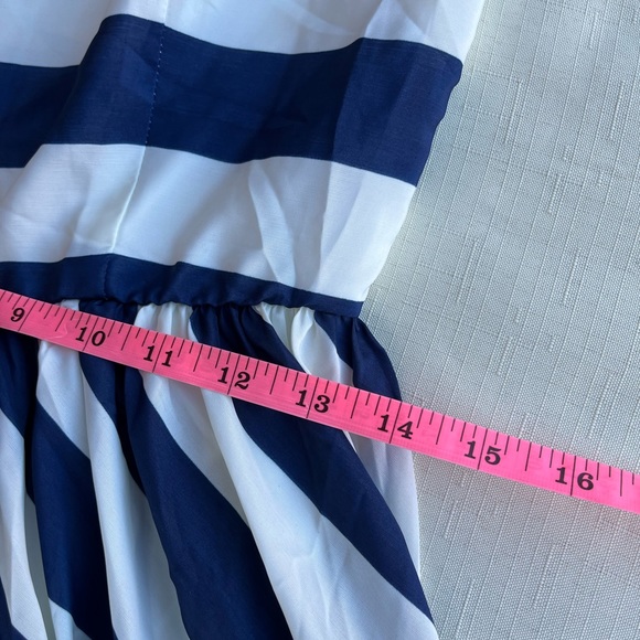 Lulu’s M “dreamboat come true” navy striped strapless maxi dress - Picture 3 of 8